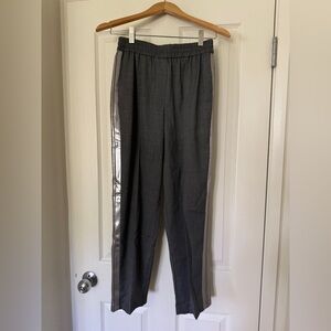 Brunello Cucinelli Trousers with Silver and Metal Side Stripe